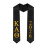 Kappa Alpha Theta Greek Lettered Graduation Sash Stole With Year - Best Value