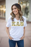 DISCOUNT-Kappa Alpha Theta Lettered V-Neck Tee