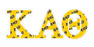 Kappa Alpha Theta Mascot Greek Letter Sticker - 2.5" Tall