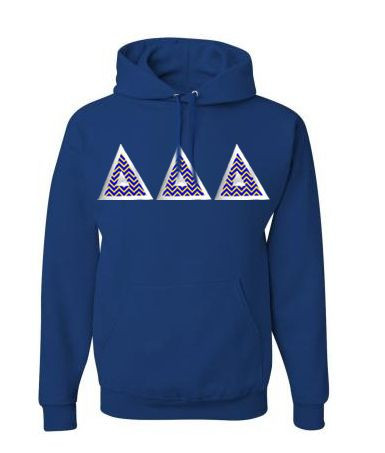 Delta Delta Delta Custom Twill Hooded Sweatshirt - Greek Gear