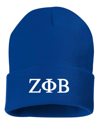 Zeta Phi Beta Greek Letter Knit Cap