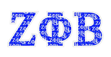 Zeta Phi Beta Mascot Greek Letter Sticker - 2.5