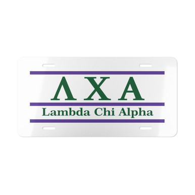 LAMBDA CHI ALPHA LETTERED LINES LICENSE COVERS - Custom - Greek Gear