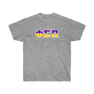 Phi Sigma Pi Two Toned Greek Lettered T-shirts - Greek Gear