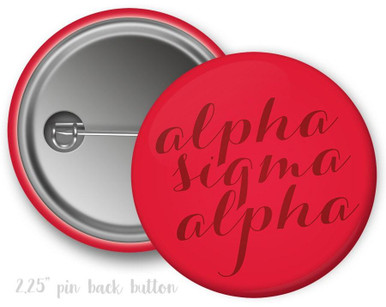 Script Alpha ASA Alpha Sigma Alpha Script Button - Greek Gear