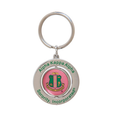 Alpha Key Ring Pattern Alpha Kappa Alpha Spinner Key Ring - Greek Gear