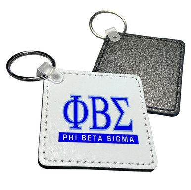 Phi Beta Sigma Faux Leather Key Chain – Compact Fraternity Accessory