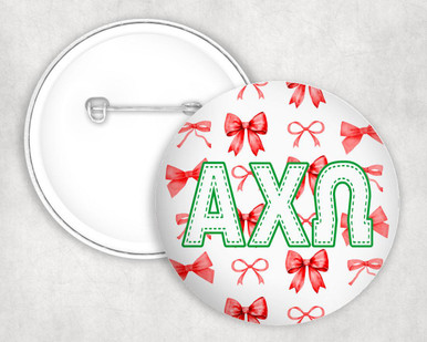 Alpha Chi Omega Multi Bows Pin Buttons - Greek Gear