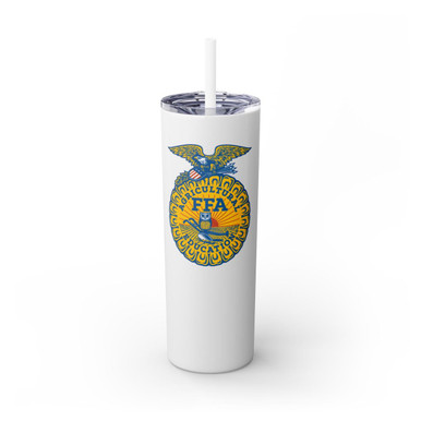FFA - National FFA Organization Skinny Tumbler with Straw, 20oz - Greek ...