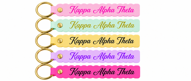 Sorority Scalloped Keychain | Greek Life Gifts