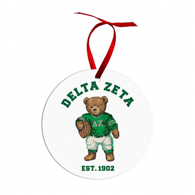 Delta Zeta Teddy Bear Christmas Ornaments
