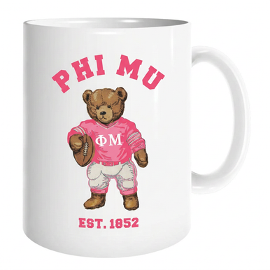 Phi Mu Teddy Bear Coffee Mug