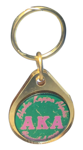 Alpha Kappa Alpha Marble Keychain - Round Keychains - Greek Gear
