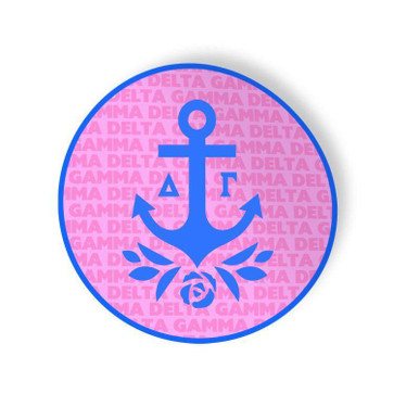Delta Gamma Mascot Round Decals Greek Gear - Main Image