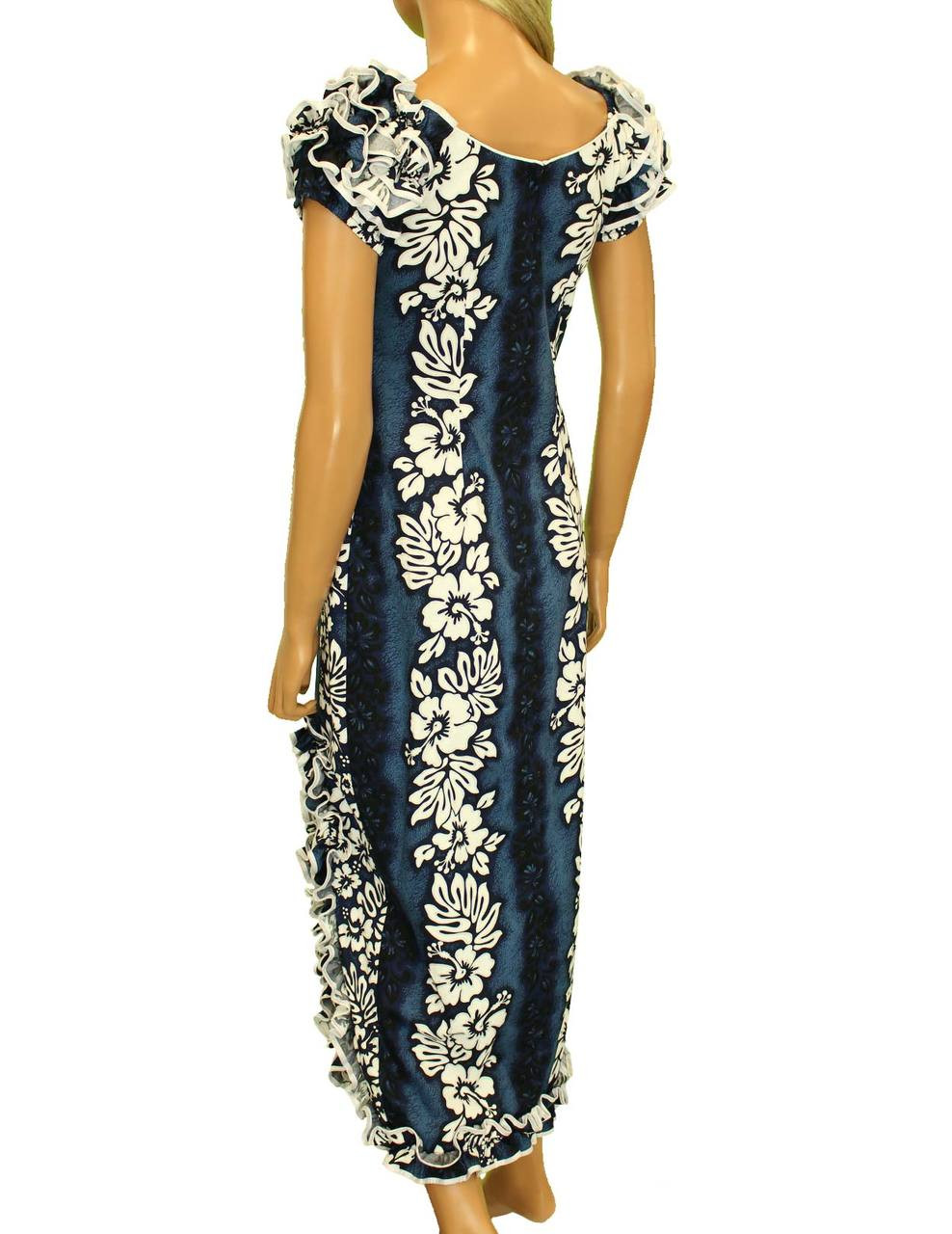 Long Muumuus Dress with Ruffle Hem and Slit Luna Design