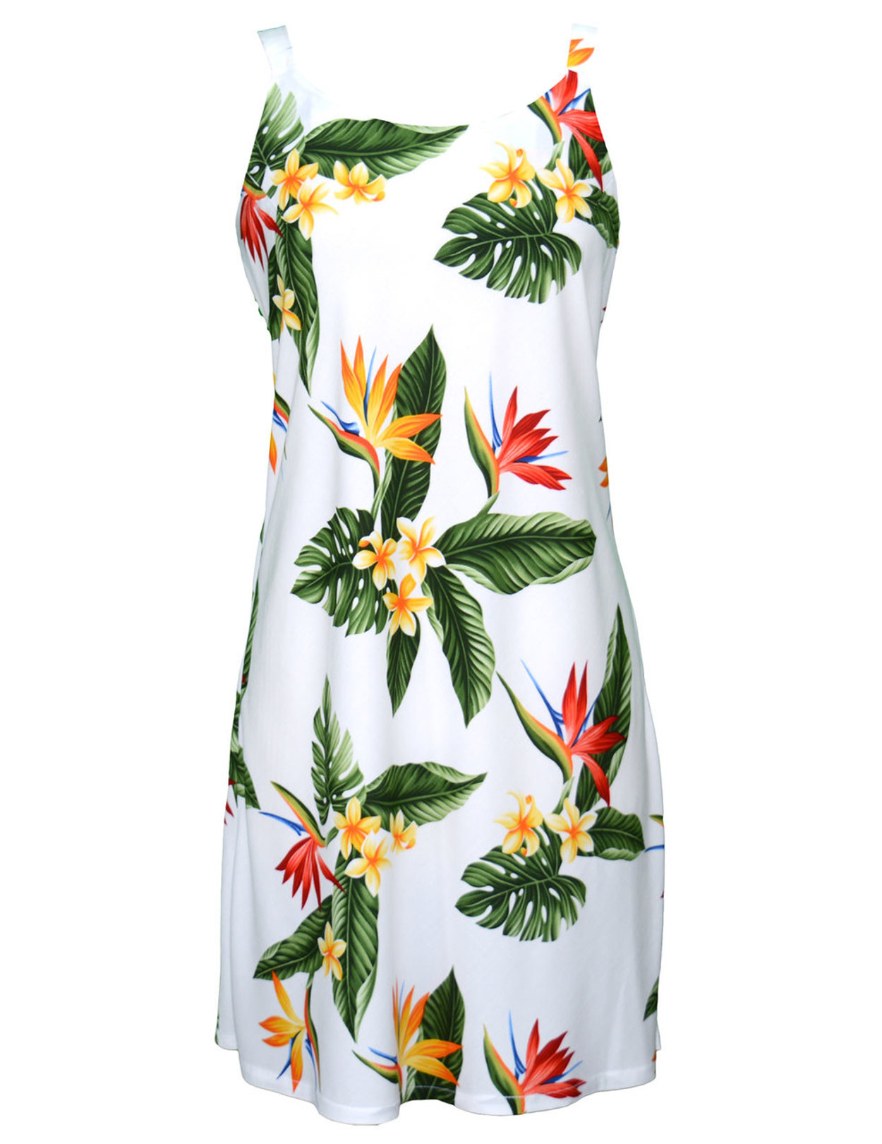 Short Hawaiian Dress Mini Plumeria - Hawaiian Wedding Place