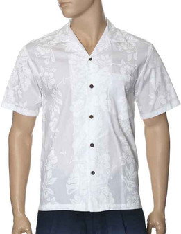 100% Cotton Fabric
Open Pointed Folded Collar
Genuine Coconut Buttons
Seamless Matching Left Pocket
Color: White
Sizes: S - 4XL
Care: Machine Wash Cold, Cool Iron
Made in Hawaii - USA
