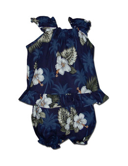 Baby Clothes Capri Set Tropical Ka Pua
Includes a comfortable top and matching bottom diaper cover
100% Cotton Fabric
Colors: Navy
Sizes: 6 - 24 months
Made in Hawaii - USA