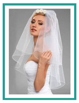 Short Veil with Plumeria Flowers | A Casual Veil Elbow Length
100% Tulle Fabric
Elbow Length - Single-Tier
Transparent Secure Hair-Comb   
Color: White
Casual, Yet Perfect for the Occasion!