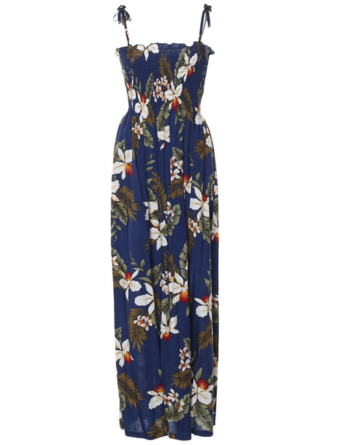 Tube Top Maxi Long Smock Floral Dress Hanapepe

To Wear with Straps or Strapless
100% Rayon Fabric
Style: Long Maxi
Color: Navy
Length: 47-48 Inches From Bust Line
Size: One Size fits most
Made in Hawaii - USA