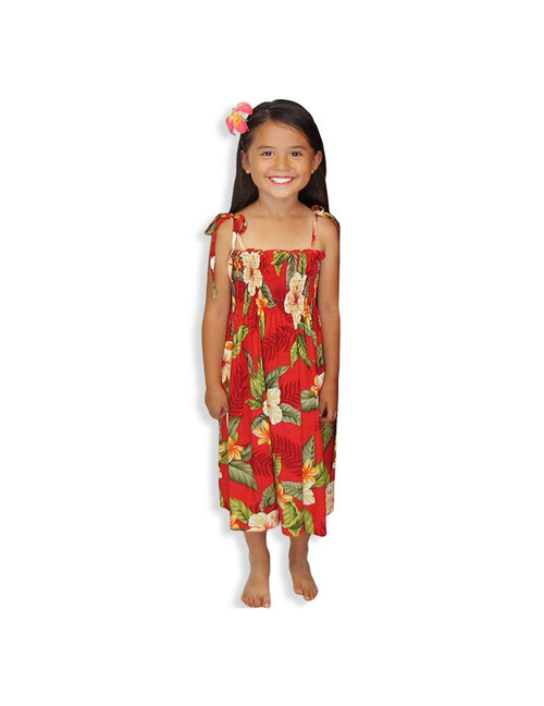 Ula Ula Hibiscus - Rayon Dress for Girls
100% Rayon
Color: Red
One Size fits All (3 to 12 years old)
Length: 21", 24”, 28” From the bust
Made in Hawaii - USA
