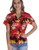 Hawaiian Women Fitted Blouse Sunset
100% Cotton Fabric
Genuine Coconut Shell Buttons
Short Sleeves Fitted Style Blouse
Front and Back Darts
Color: Red
Sizes: S - 2XL
Made in Hawaii - USA