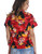 Hawaiian Women Fitted Blouse Sunset
100% Cotton Fabric
Genuine Coconut Shell Buttons
Short Sleeves Fitted Style Blouse
Front and Back Darts
Color: Red
Sizes: S - 2XL
Made in Hawaii - USA