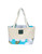 Small Reversible Aqua Tote Bag Designer White Hibiscus
Water Resistance Printed Canvas and Dobby Cotton
Convenient Side Pocket with Zipper
Reversible Fabric Design
Color: Aqua
Dimensions: 15 Inches Length x 9 Inches Height
Imported