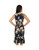 Navy Hanapepe Tank Ruffle Midi Length Hawaiian Dress