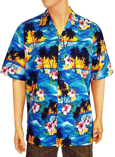 Men Hawaii Island Sunset Shirt
100% Cotton Fabric
Coconut Shell Buttons
Matching Left Pocket
Colors: Blue
Sizes: S - 4XL
Made in Hawaii - USA