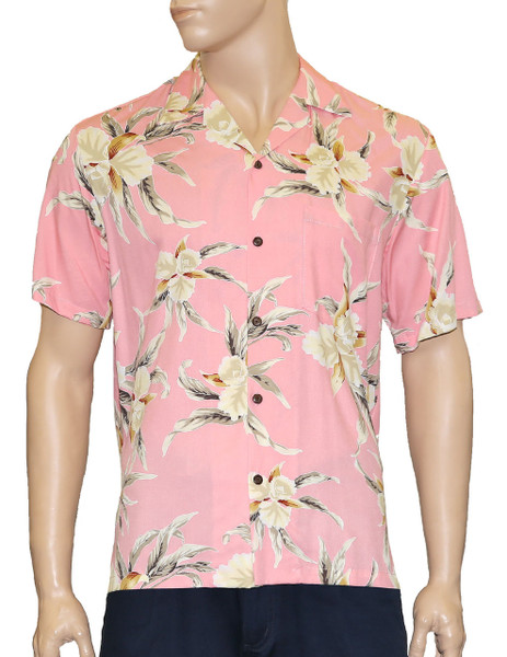 Rayon Aloha Shirt Malana Design
100% Rayon Fabric - Soft and Classy
Open Collar - Relaxed Modern Fit
Coconut shell buttons - Matching left pocket
Color: Pink
Sizes: S - 3XL
Made in Hawaii - USA