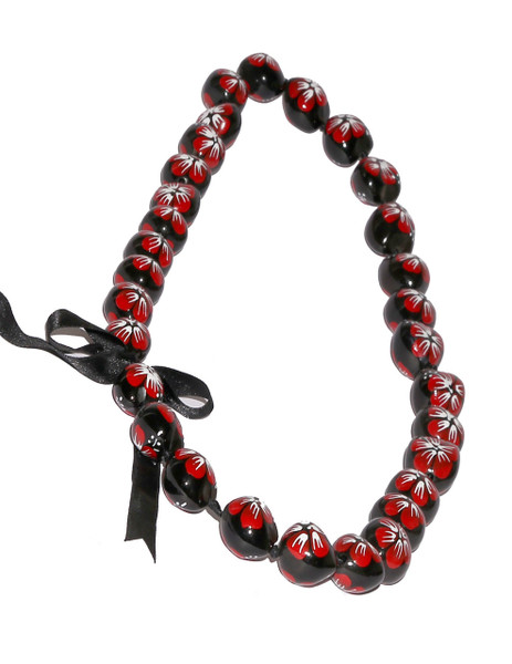 Red Hand Painted Flower Polished Kukui Nut Candlenut Lei
Linked Kukui Lei Design
Durable - Long-lasting
Unscented - Hypoallergenic
Color: Red
Length: 38 Inches Circumference
Imported
Do you need flower accessories for your big event? Ask about quantity discounts.