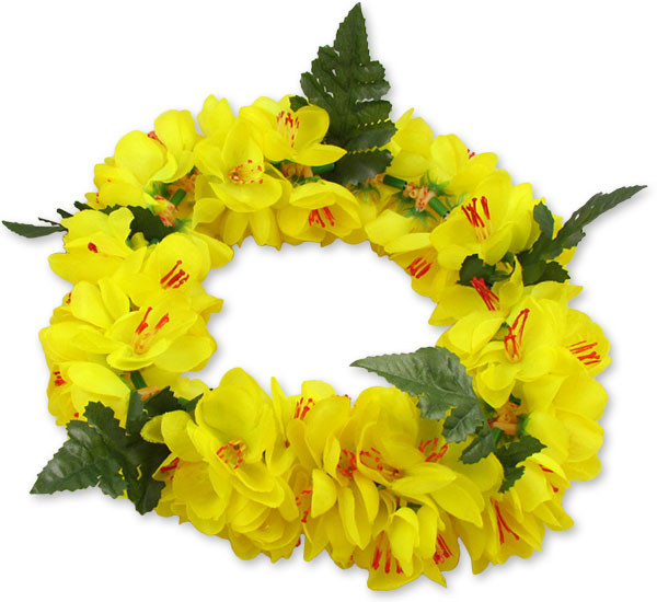 Yellow Silk Shell Ginger Flower Headband
Unscented Silk Flowers - Hypoallergenic
Durable - Long-lasting Silk
Color: Yellow
Length: 18 Inches Circumference
Elastic String Adjustable
Imported
Do you need flower accessories for your big event? Ask about quantity discounts.