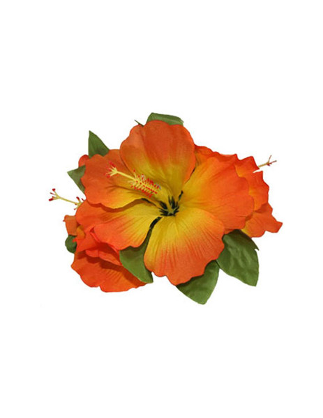 3 Cluster Hibiscus Flower Silk Flower Hair Clip Orange

Tropical Hibiscus Flower Hair Clip Design
Bendable Soft Silk Triple Flower
Alligator Clip for Secure Hold
Color: Orange
Size: 5 X 4 Inches (12.7 X 10.16 cm)
Imported