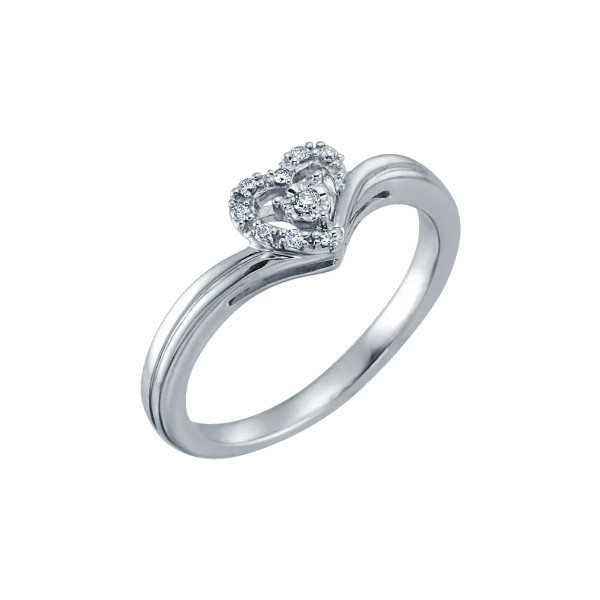 White gold Heart Promise Ring