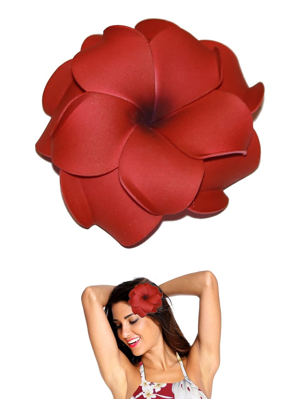 large flower hair clip