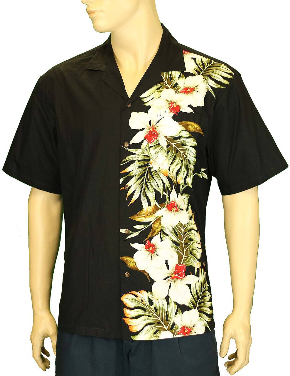 Alika Side Border Band Hawaiian Shirt - Hawaiian Wedding Place