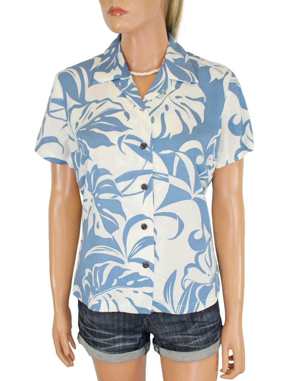 Rayon Hawaiian Shirt for Women Nalani Design