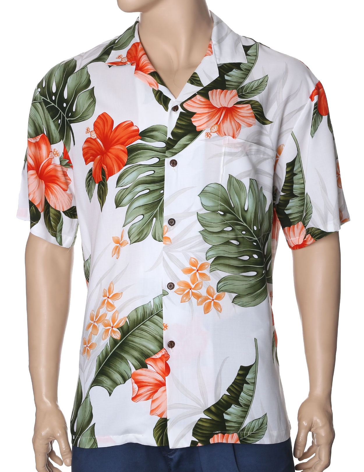 Ula Ula Hibiscus Rayon Aloha Shirt - Hawaiian Wedding Place