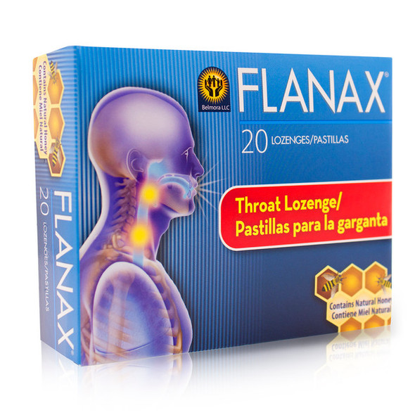Flanax- Cough Throat lozenge x 20 / Pastillas Para la garganta x 20 ct