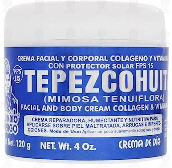 Del Indio Papago Tepezcohuite Day Cream (4oz) + Hyaluronic Acid Serum (3.38 Fl Oz)