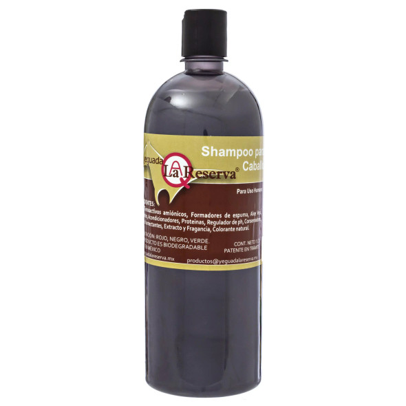 Yeguada La Reserva Shampoo de Caballo Negro (1 liter Bottle) For Strong, Healthy And Beautiful Hair (For Dark to Black Colored Hair)