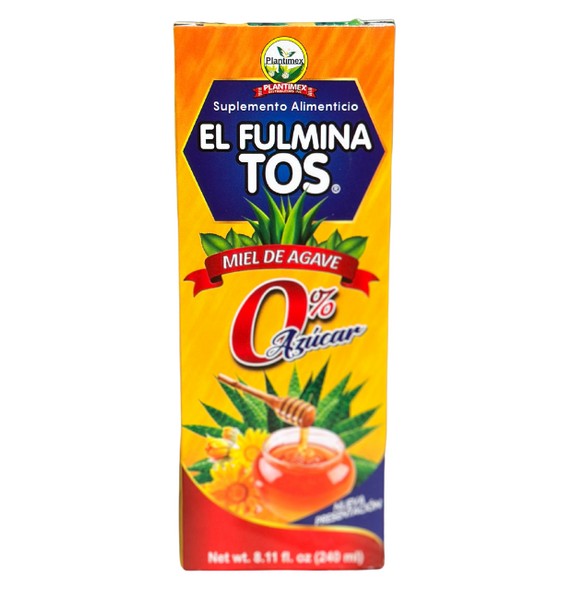 El FulminaTos Adult Syrup with Agave honey (8.11 Fl Oz) 0% Sugar