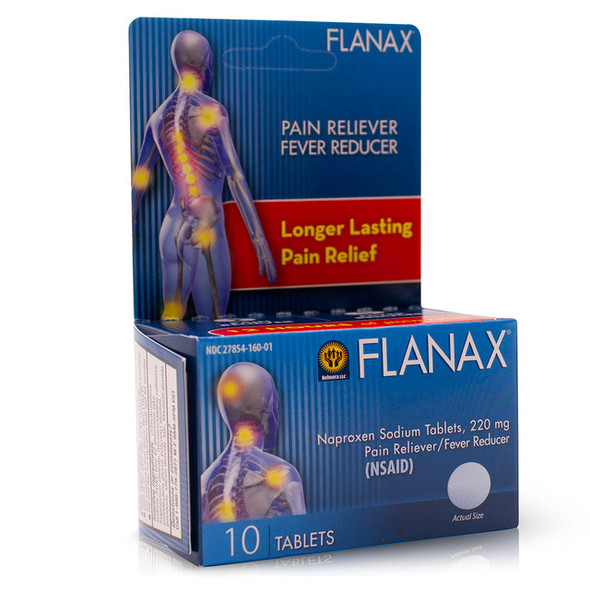 Flanax- Pain Reliever X 10/ Alivio del dolor x 10 Tabs
