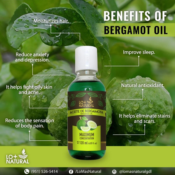 Lo+Natural Bergamot Oil/ Aceite de Bergamota (4oz)