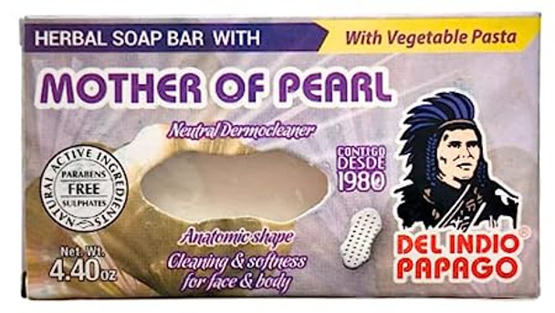 Del Indio Papago Tepezcohuite Day & Night creams (2oz each) + Hyaluronic Acid Serum (3.38 Fl Oz) + Mother Pearl Soap (125g)