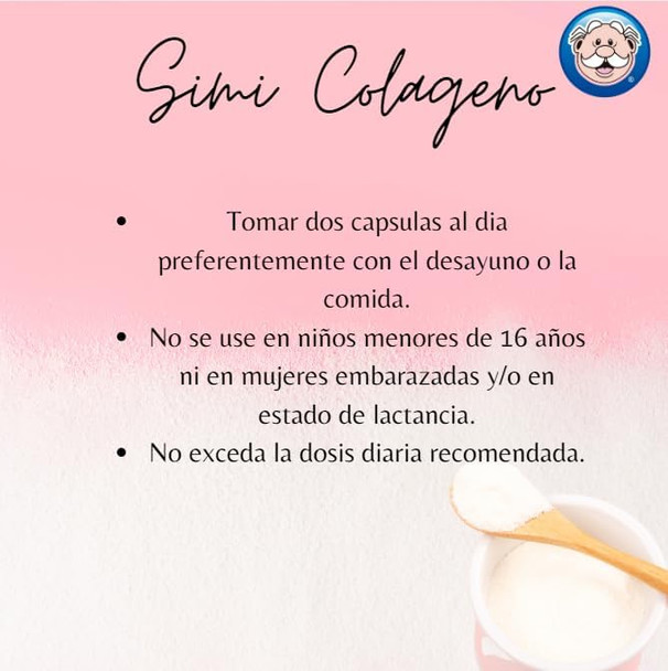 Simi Colageno Hidrolizado (60caps) 0.83 g c/u Suplemento Alimenticio/Simi Hydrolyzed Collagen (60caps)