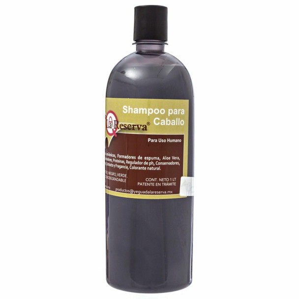 Yeguada La Reserva Shampoo de Caballo Negro (1 liter Bottle) For Strong, Healthy And Beautiful Hair (For Dark to Black Colored Hair)