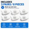 6PCS Top Glides TuffSki Walker Glide Skis - 3 Pairs