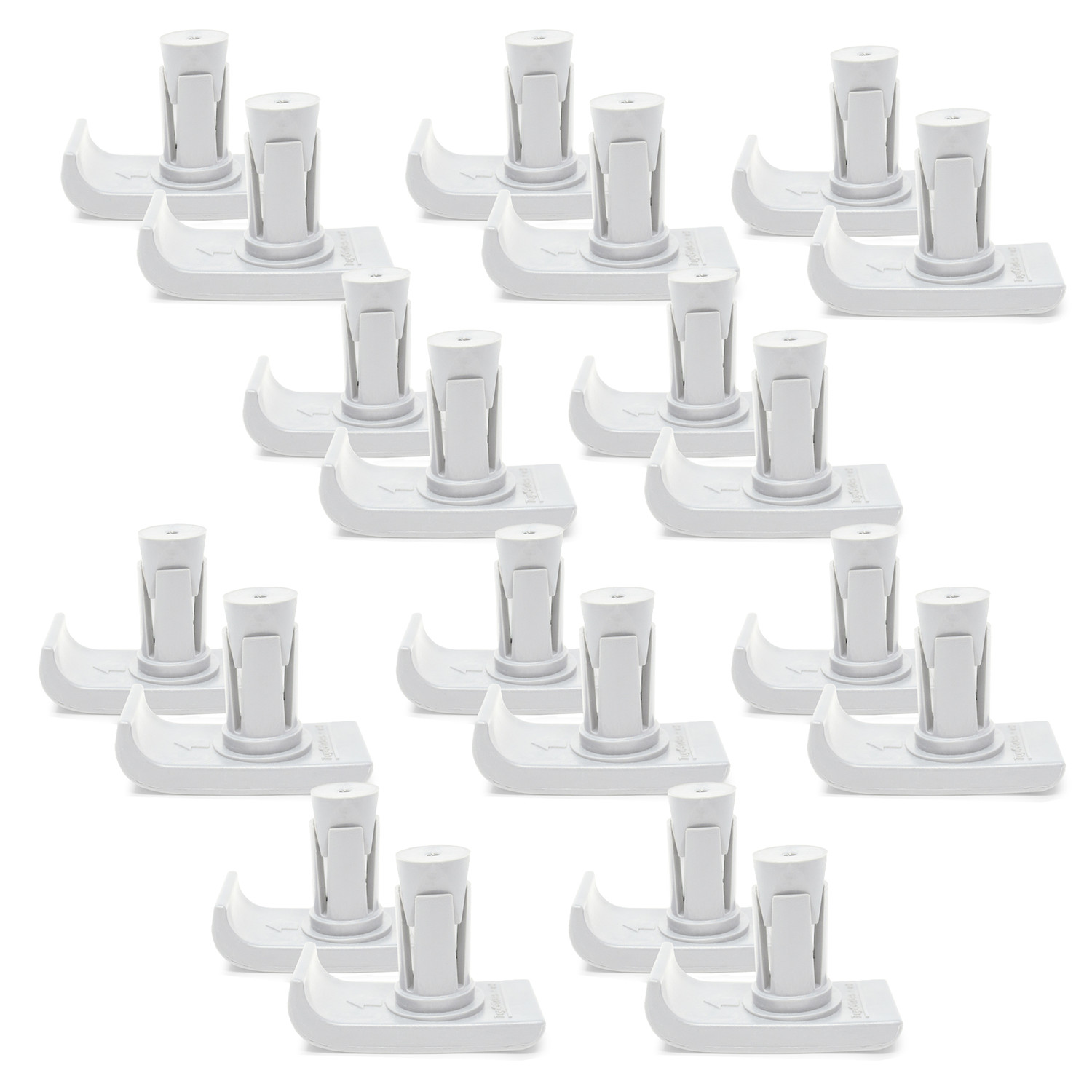 20PCS Top Glides Universal FlexFit Walker Ski Glides - 10 Pairs